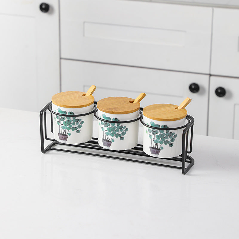 Set Of Ceramic Seasoning Jars For Home
