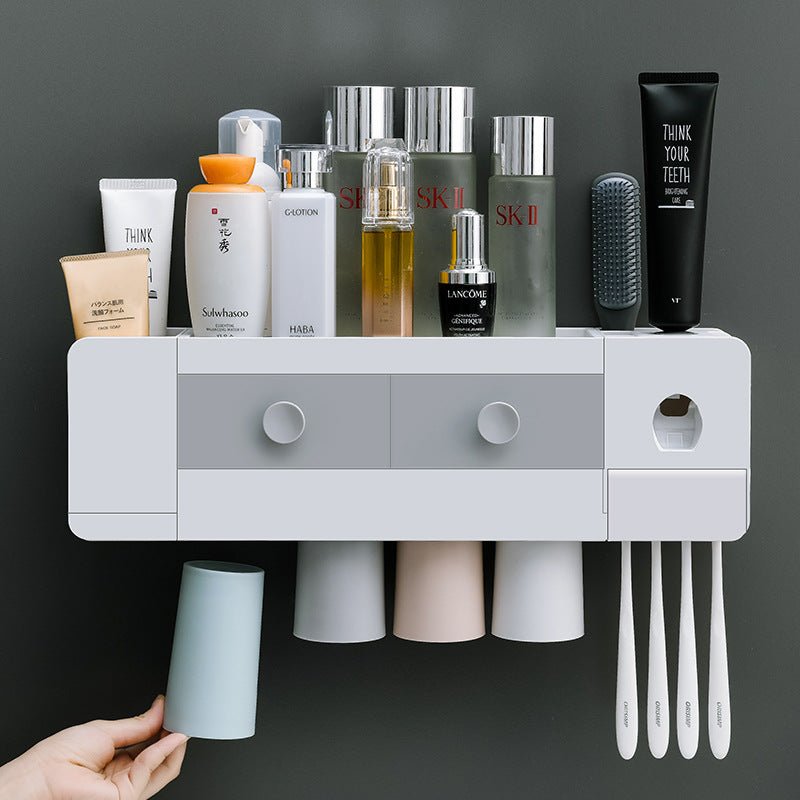 Bathroom Wall - Mounted Magnetic Toothbrush And Accessories Holder - Max&Mark Home Decor