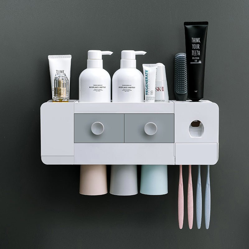 Bathroom Wall - Mounted Magnetic Toothbrush And Accessories Holder - Max&Mark Home Decor