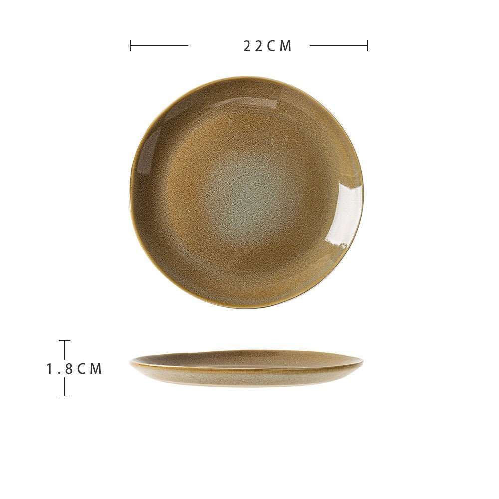 Beautiful Ceramic Dinner Plate Advanced Sense Of Micro Flaw - Max&Mark Home Decor
