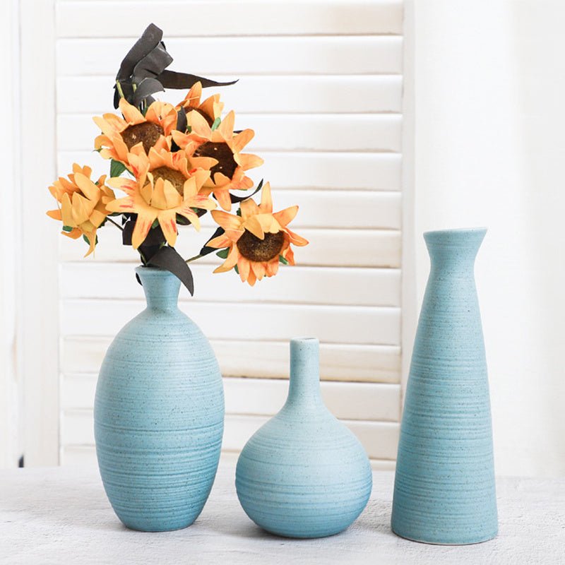 Blue Bliss Ceramic Vase - Handmade Glazed Porcelain Home Decor - Max&Mark Home Decor