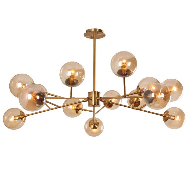Brass Elegance Iron and Glass Chandelier - Max&Mark Home Decor