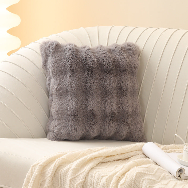 Modern Gray Nordic Throw Pillow and Pillowcase