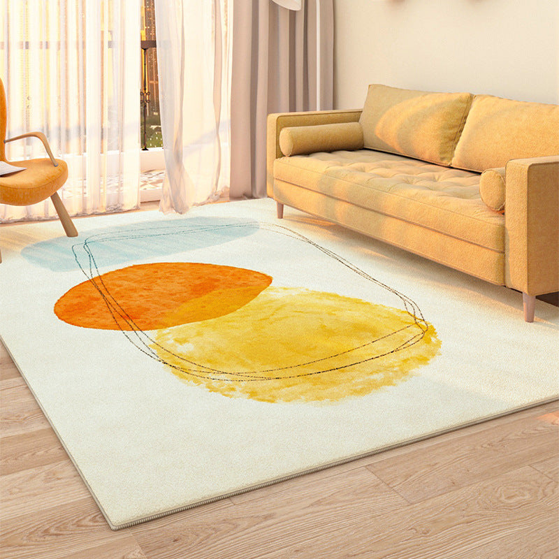 Cashmere rug with simulated coziness