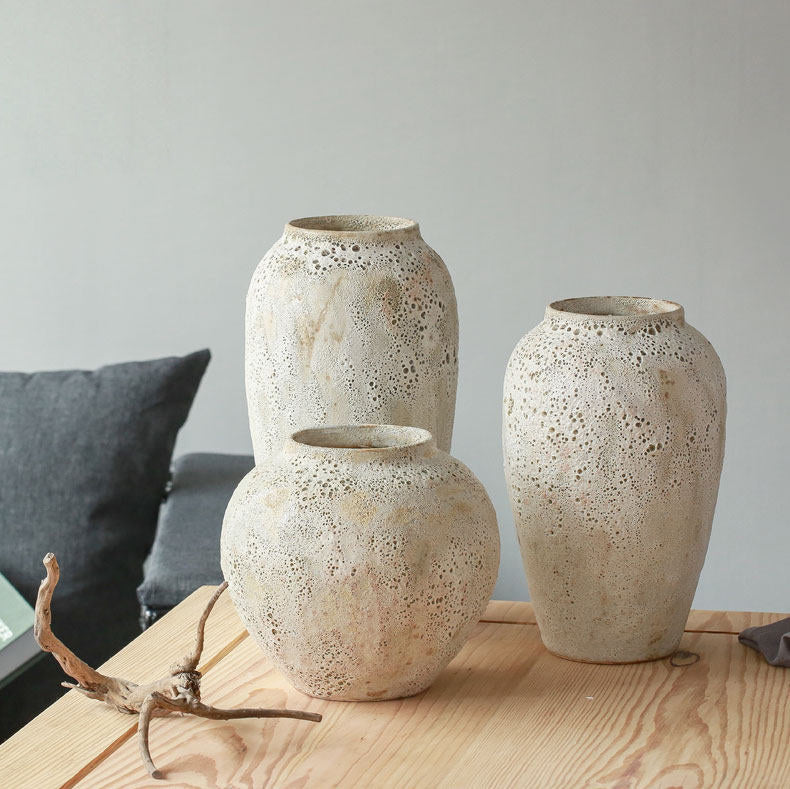 Modern Minimalist Living Room Pottery Dried Flower  Vase