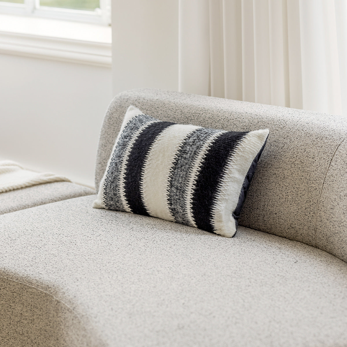 Nordic Style Striped Wool Knitted Pillow Cover