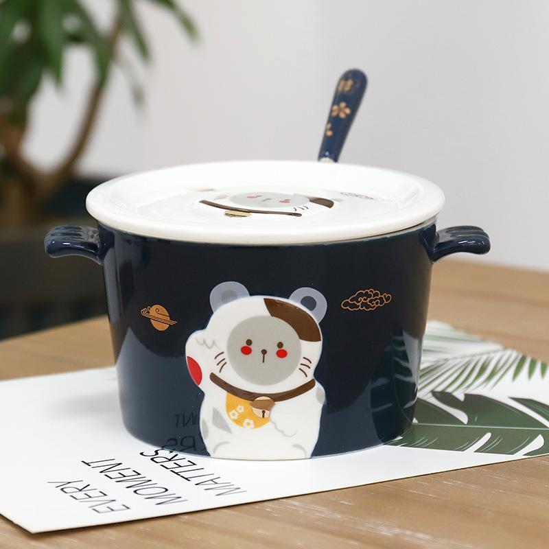 Cartoon Ceramic Instant Noodle Bowl - Max&Mark Home Decor