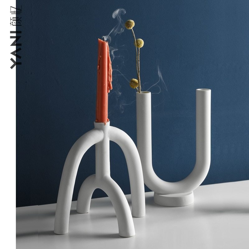 Ceramic Candle Holders: Geometric Decor for Ambiance and Elegance - Max&Mark Home Decor