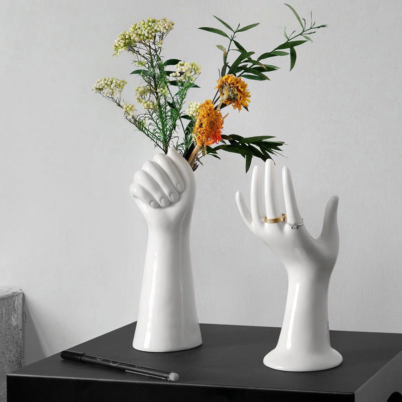 Ceramic Hand - shaped Vase - Max&Mark Home Decor