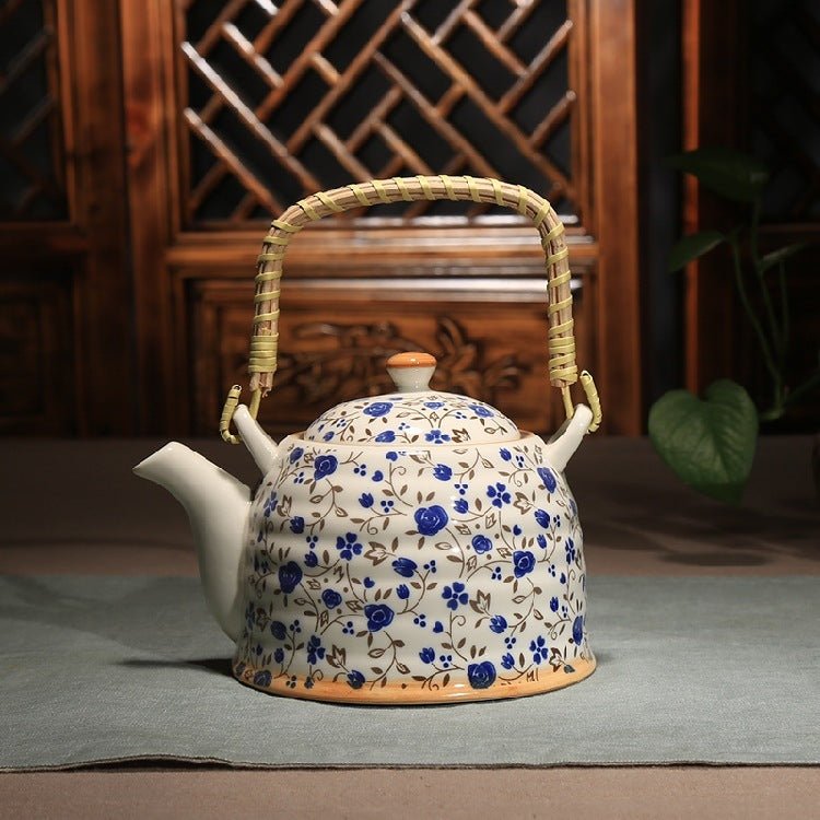 Ceramic Teapot With Strainer And Large Handle - Max&Mark Home Decor