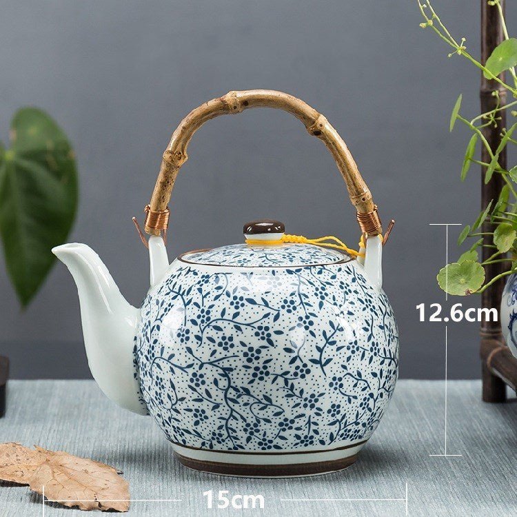 Ceramic Teapot With Strainer And Large Handle - Max&Mark Home Decor