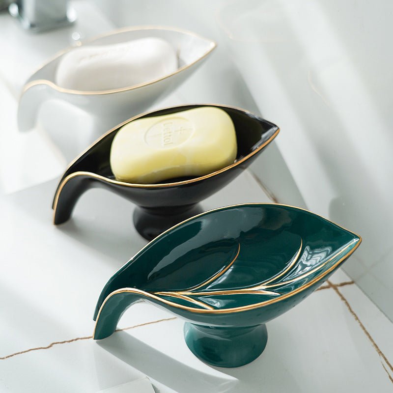 Ceramics Leaf Shape Soap Box - Max&Mark Home Decor