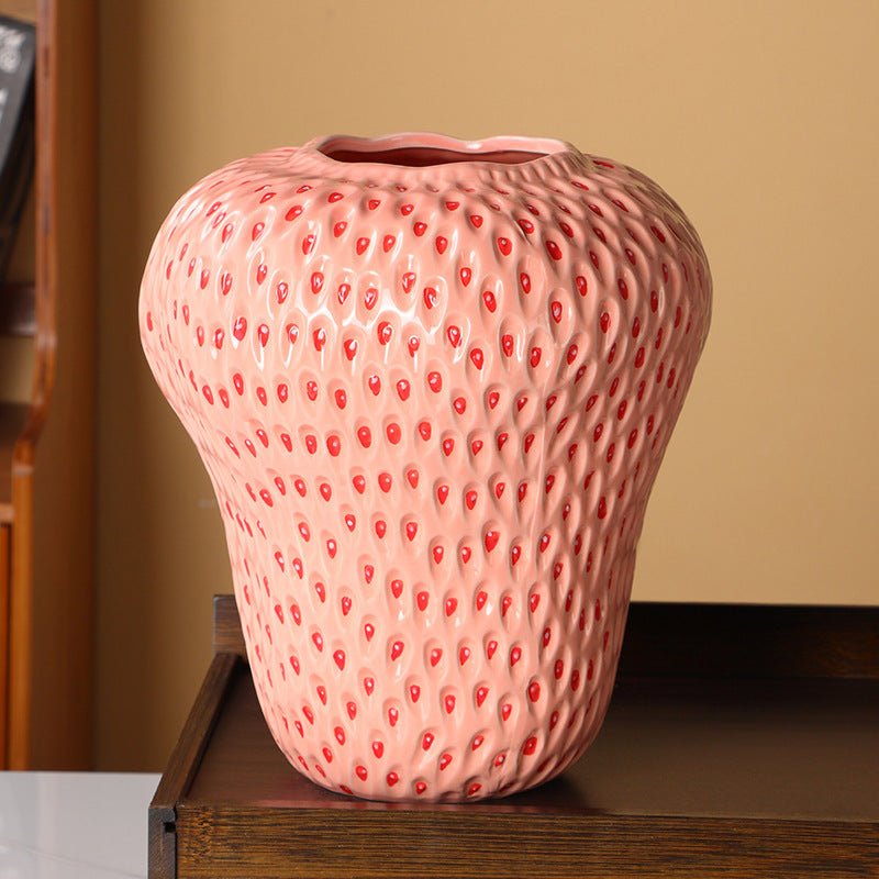 Charming Strawberry Ceramic Vase - Max&Mark Home Decor