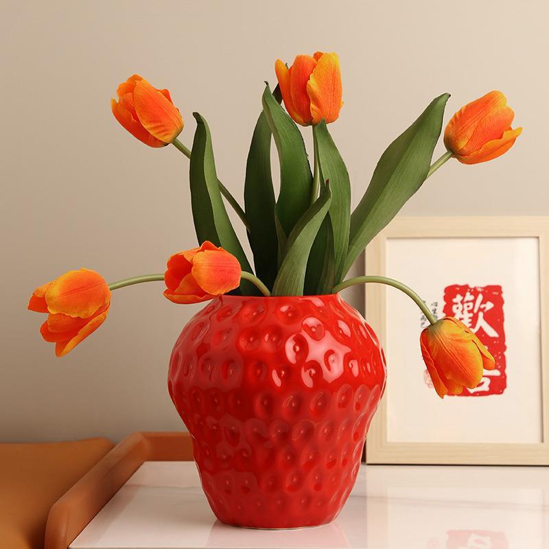 Charming Strawberry Ceramic Vase - Max&Mark Home Decor