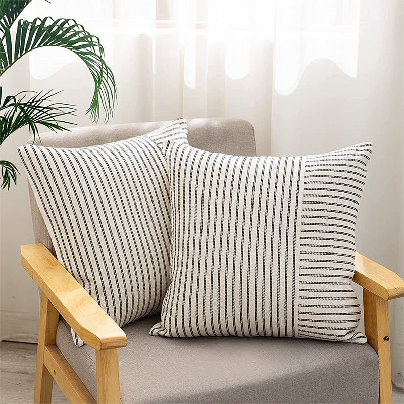 Chic Striped Canvas Pillow Cover for Modern Home Décor - Max&Mark Home Decor