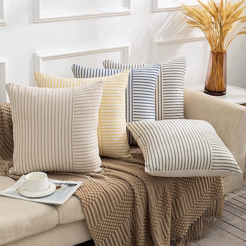 Chic Striped Canvas Pillow Cover for Modern Home Décor - Max&Mark Home Decor