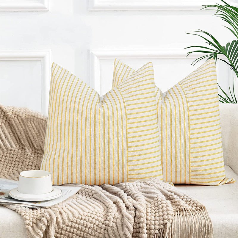 Chic Striped Canvas Pillow Cover for Modern Home Décor - Max&Mark Home Decor