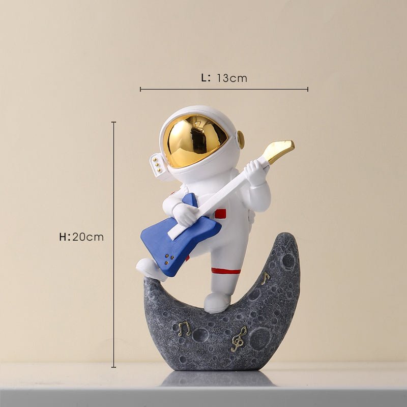 Cosmic Melodies Collection: Nordic Resin Astronaut Figurines - A Symphony in Space - Max&Mark Home Decor