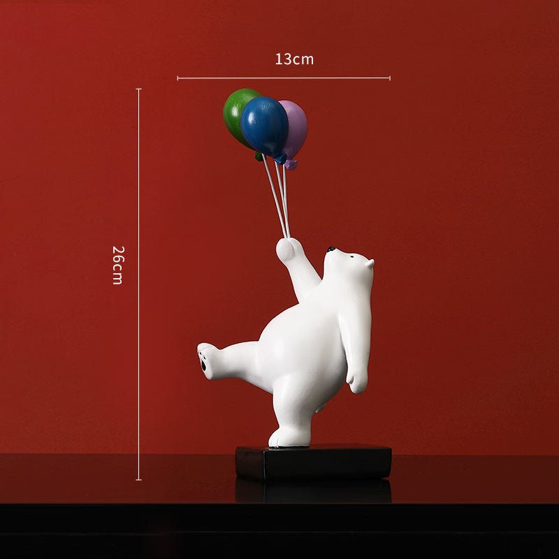 Creative Balloon Bear Statue Resin Figurines - Max&Mark Home Decor