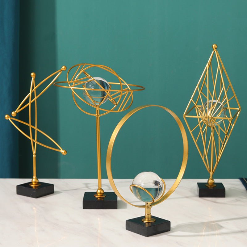 Creative Living Room Abstract Geometric Crystal Ball Ornaments - Max&Mark Home Decor