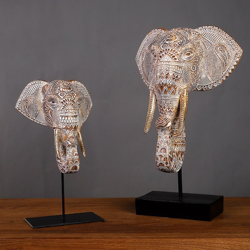 Creative Southeast Asian Elephant Furnishings Home Living Room Entrance Office Wine Cabinet Decoration Resin Crafts Decoration - Max&Mark Home Decor
