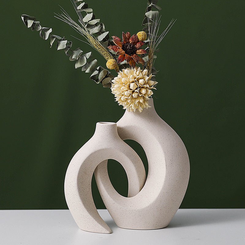 Creative White Pigment Burning Crafts Home Hydroponic Vase - Max&Mark Home Decor