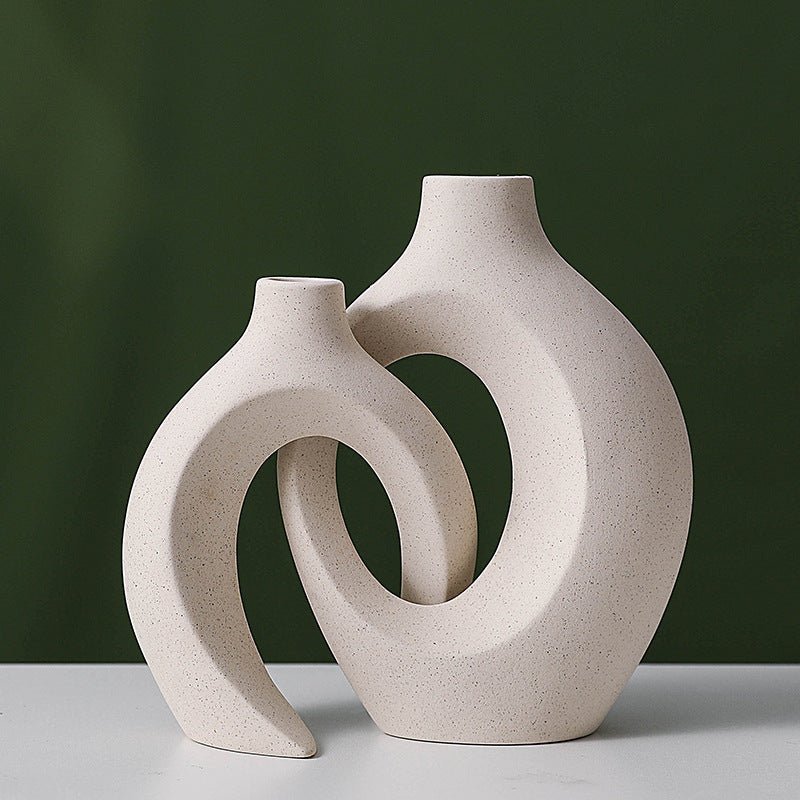 Creative White Pigment Burning Crafts Home Hydroponic Vase - Max&Mark Home Decor