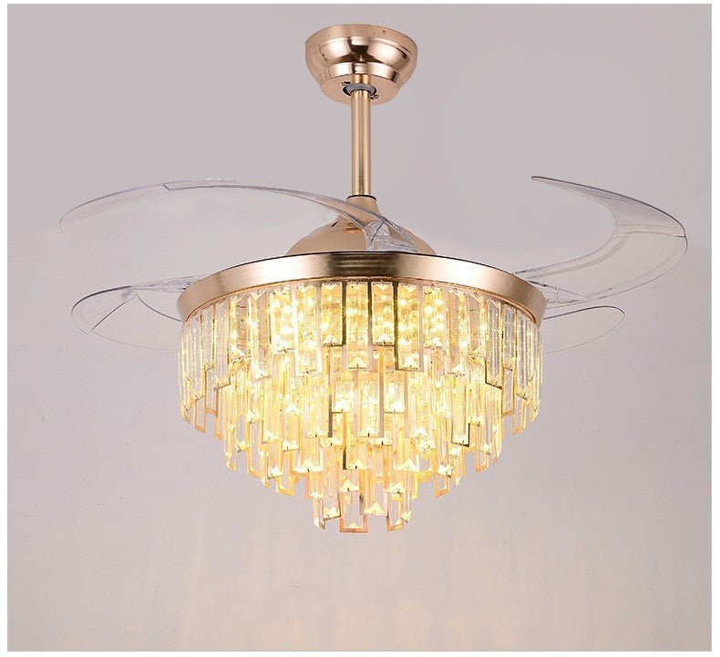 Crystal Glow European Style Ceiling Fan Lamp - Max&Mark Home Decor