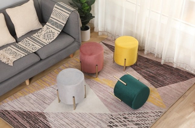 Customizable Iron Frame Soft Bag Stool - Multiple Colors - Max&Mark Home Decor