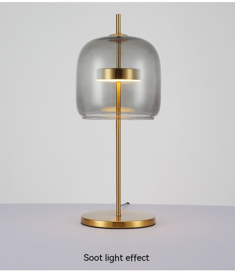 Modern Bedside LED Glass Lamp