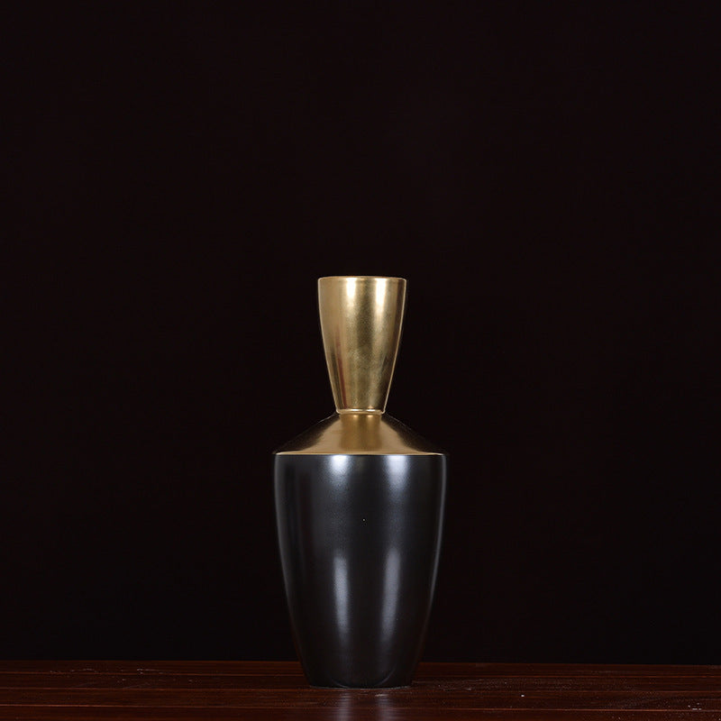 Simple Black Ceramic Vase Decoration Creativity