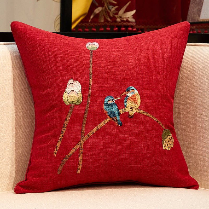 Decorative Chinese Embroidered Coreless Pillow Cover - Max&Mark Home Decor