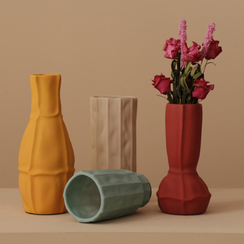 Morandi Glazed Texture Vase - Nordic Elegance for Home Decor