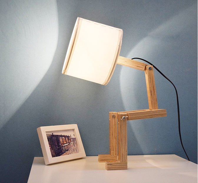 Deformable Humanoid Wooden Table Lamp - Modern Home Decor - Max&Mark Home Decor