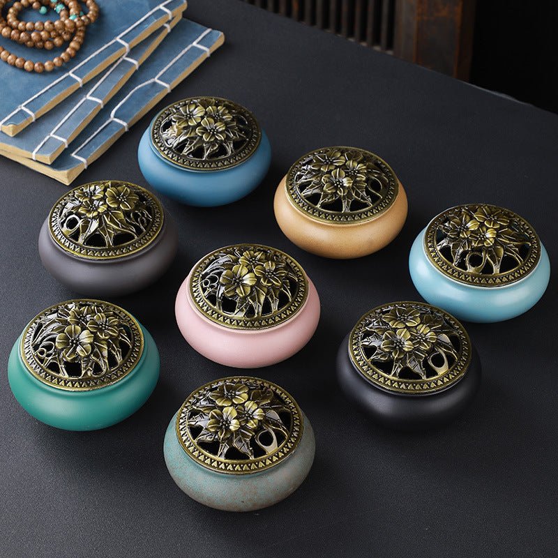 Dehua Ceramic Incense Burner with Exquisite Chinese Style - Max&Mark Home Decor