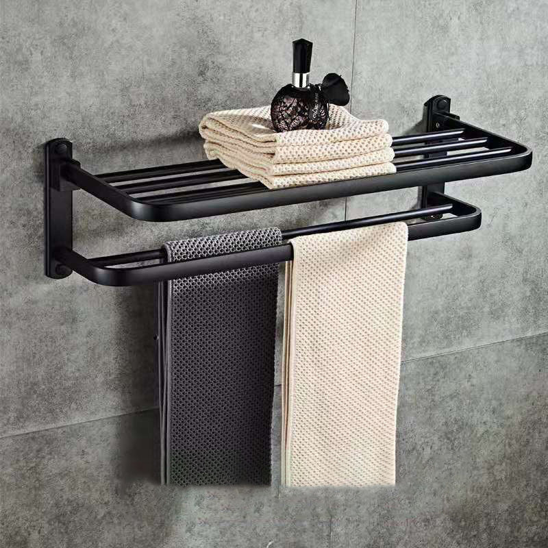 Double - Layer Folding Towel Rack - Max&Mark Home Decor