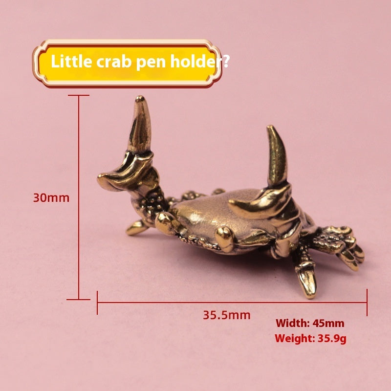 Little Crab Decoration Home Pen Holder Brass Decorations