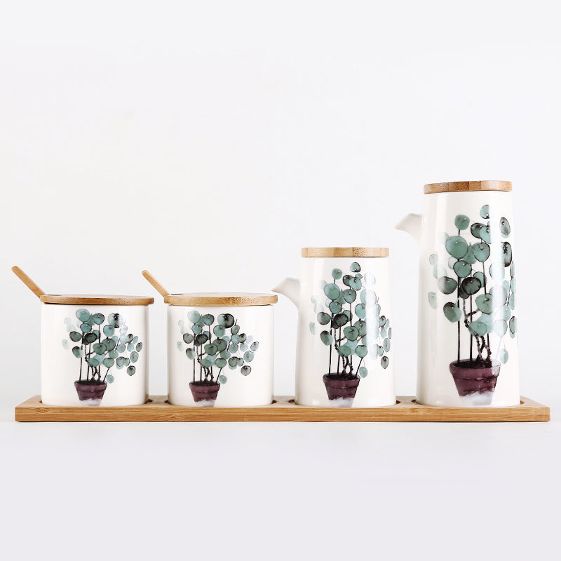Set Of Ceramic Seasoning Jars For Home