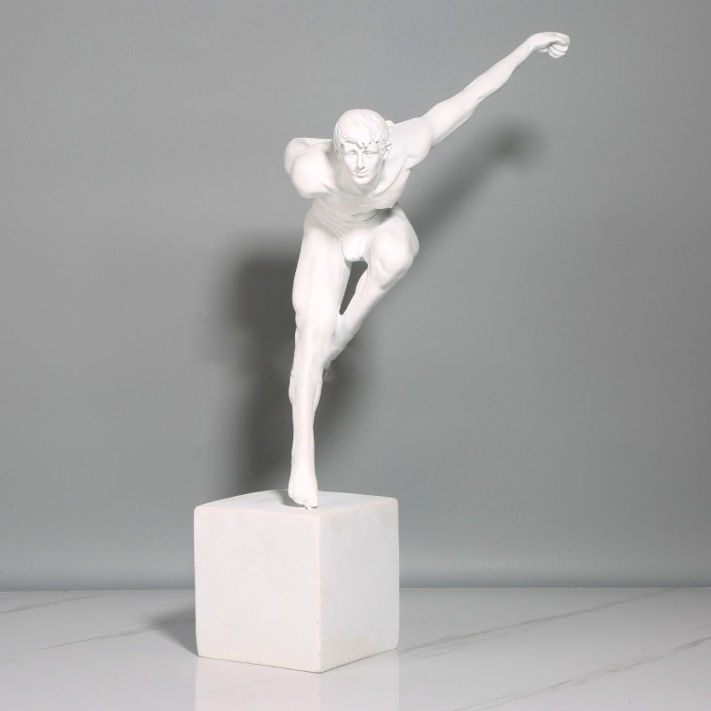 Modern Minimalist Athletic Male Sculpture - Resin Home Decor Ornament