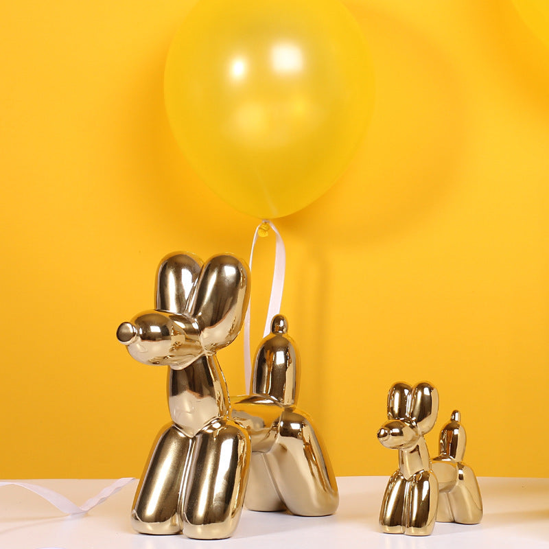 Modern Abstract Ornaments Gold Balloon Animal Decorations