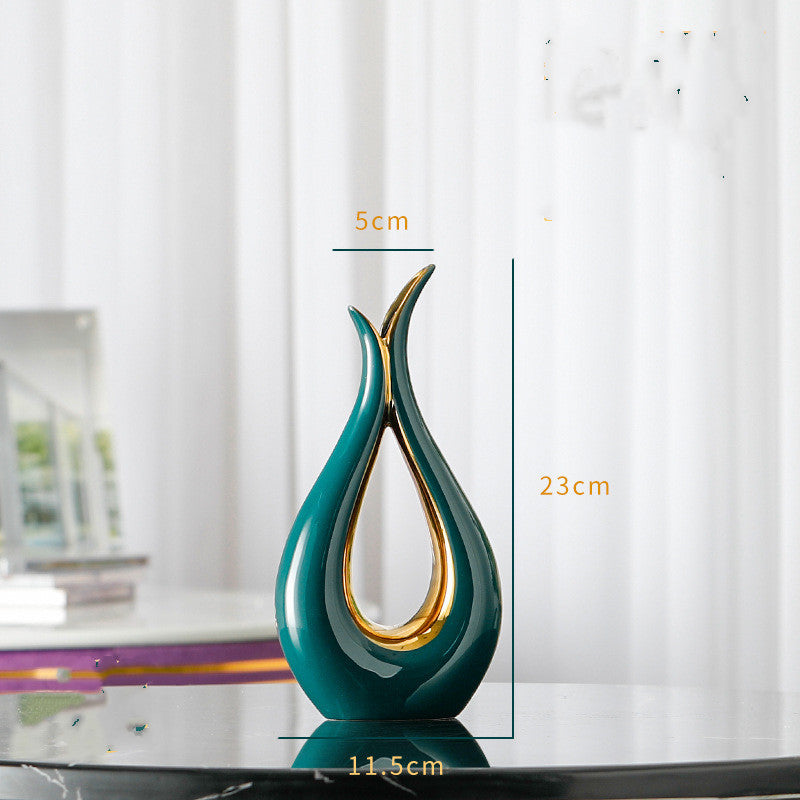 Home Decoration Luxurious Electroplated Ceramic Vases