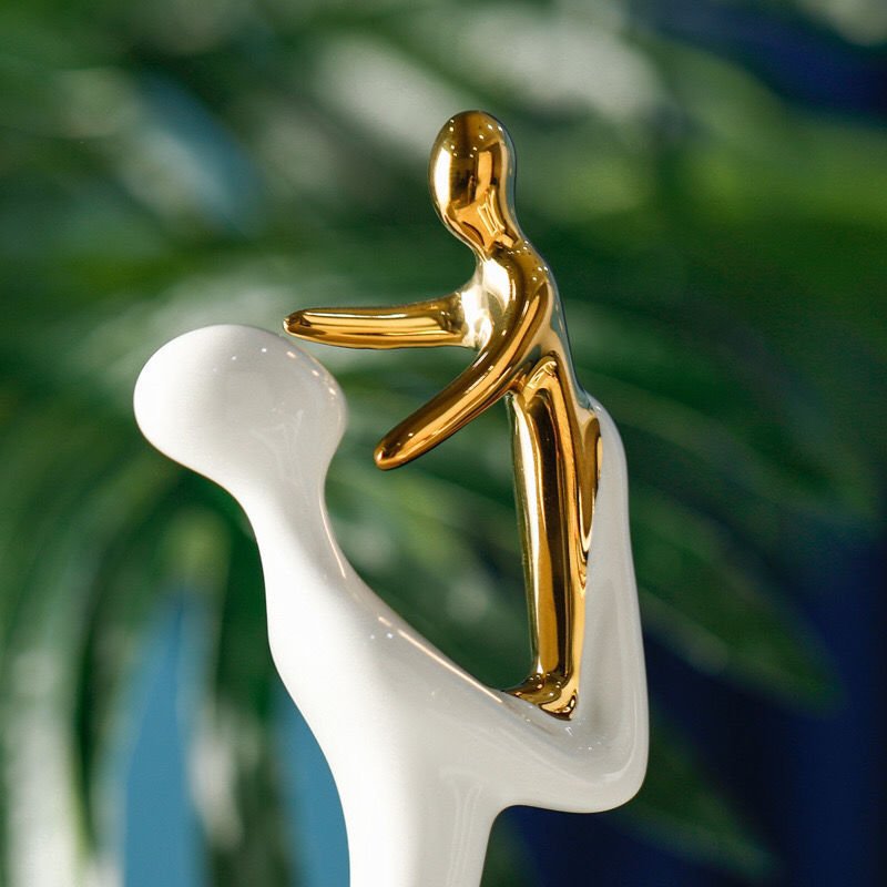 Elegance in Motion: Abstract Ceramic and Enamel Statuettes - Max&Mark Home Decor