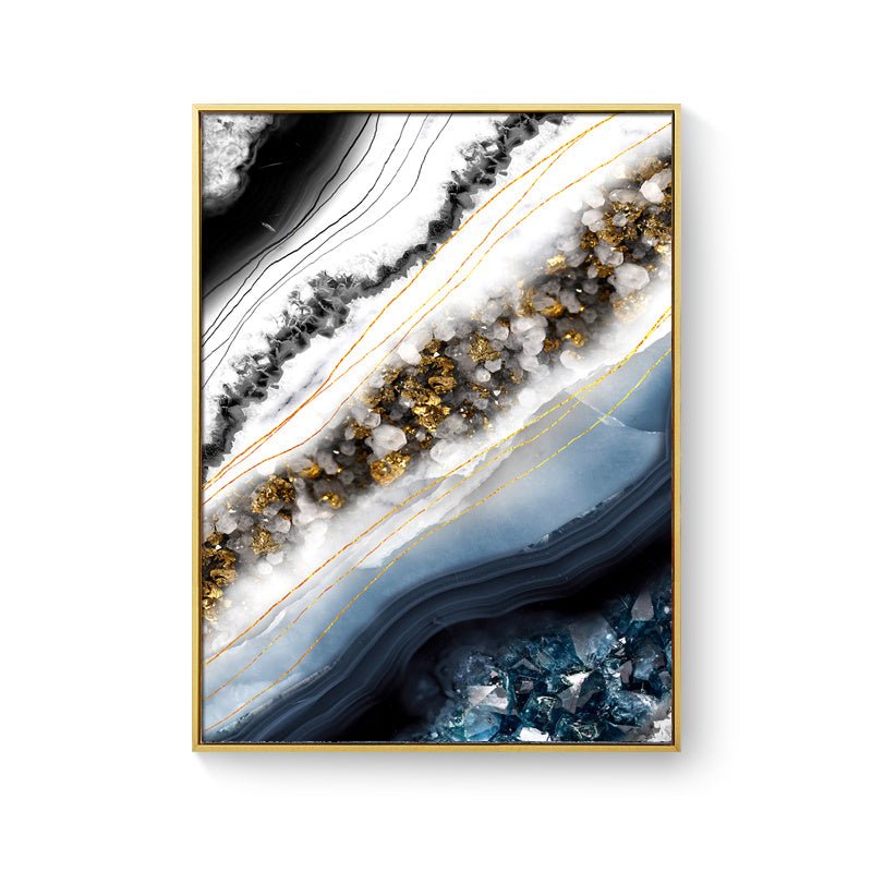 Elegance in Motion: Abstract Marble Crystal Lines Canvas Art - Max&Mark Home Decor