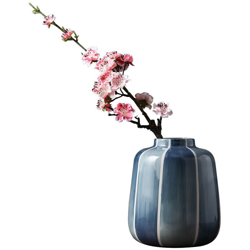 Elegant Blue Dyed Ceramic Vases - Modern Nordic & New Chinese Style - Max&Mark Home Decor