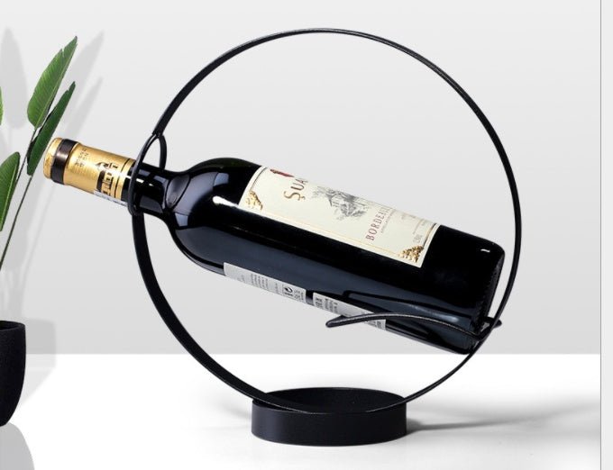 Elegant Circle Wine Rack - Modern Minimalist Stainless Steel Design - Max&Mark Home Decor
