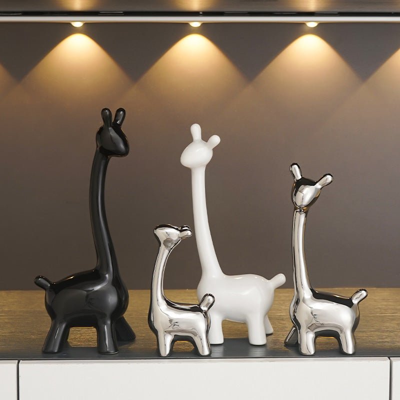 Elegant Deer Family Ceramic Decor Set - Max&Mark Home Decor