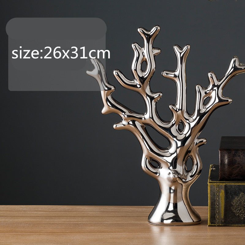 Elegant Electroplated Porcelain Tree Ornaments - Max&Mark Home Decor