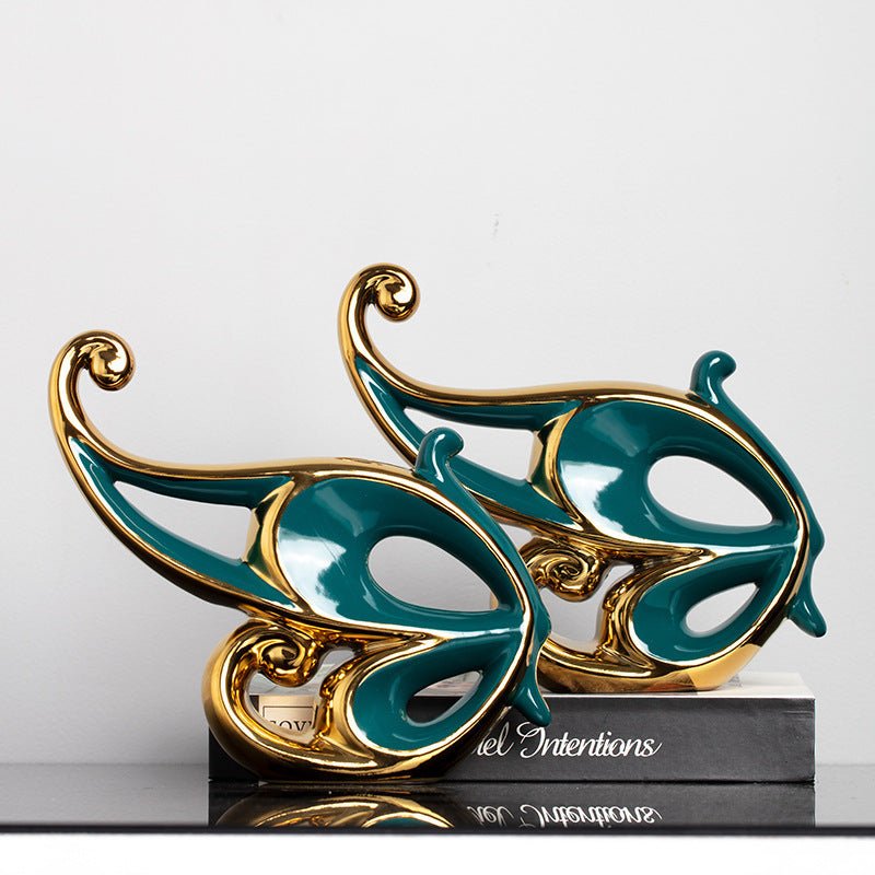 Elegant Emerald Gilded Home Décor Ornament - Max&Mark Home Decor
