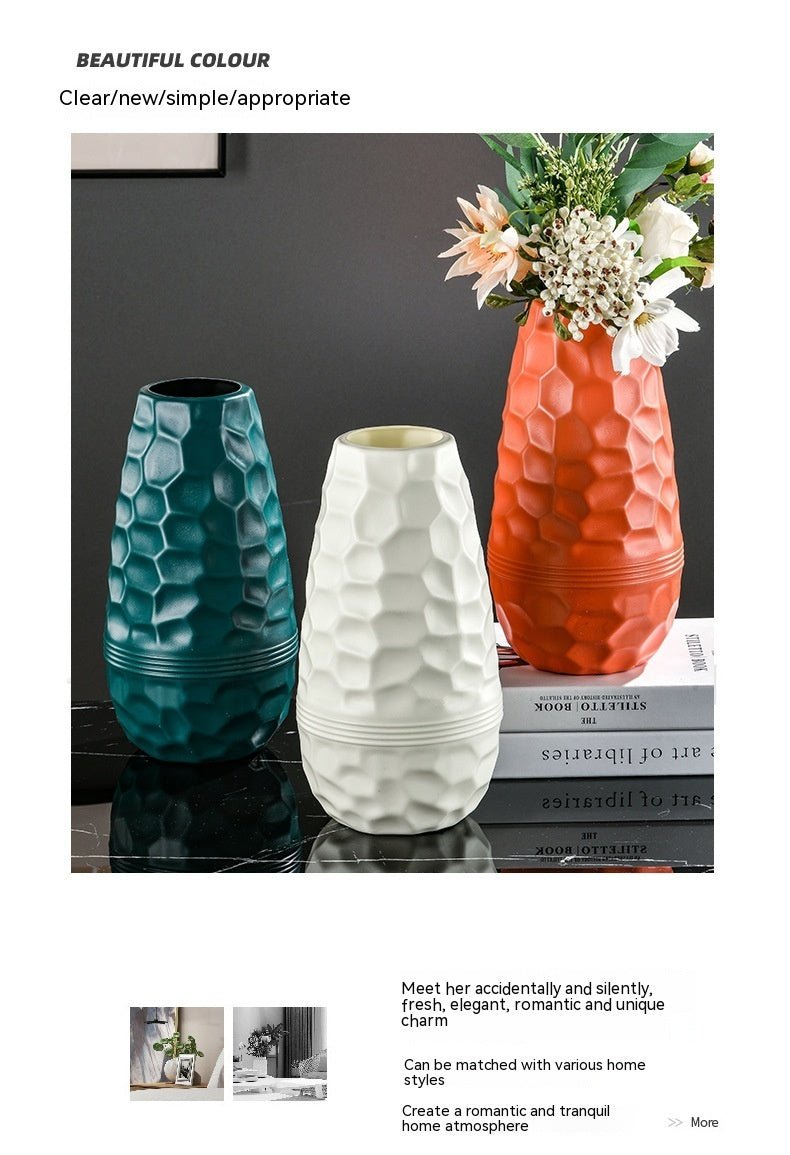 Elegant European Style Plastic Vase - Drop - resistant, Fashionable Home Decor - Max&Mark Home Decor