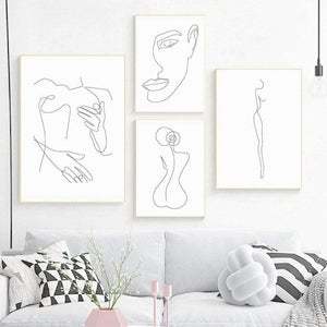 Elegant Minimalist Line Art Canvas Prints - Max&Mark Home Decor